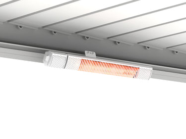 white pergola heater