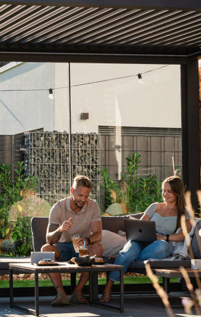 couple under pergola