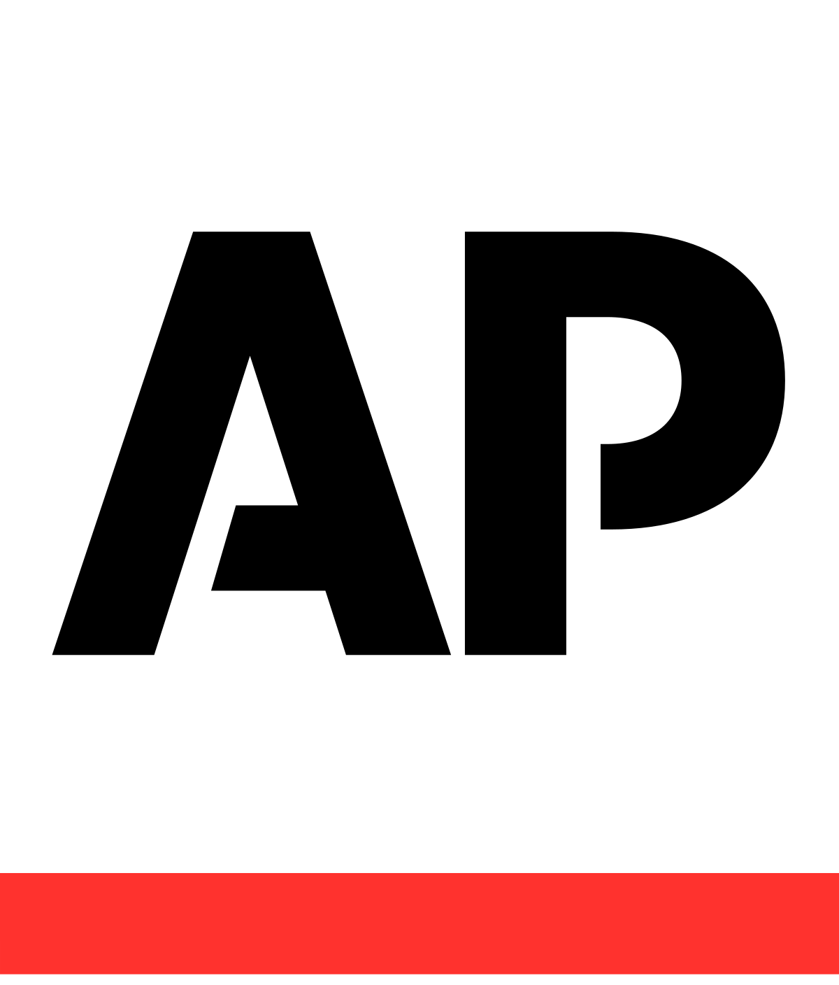 Logo of the Associated Press with 'AP' in black on a white background, featuring a red line at the bottom.
