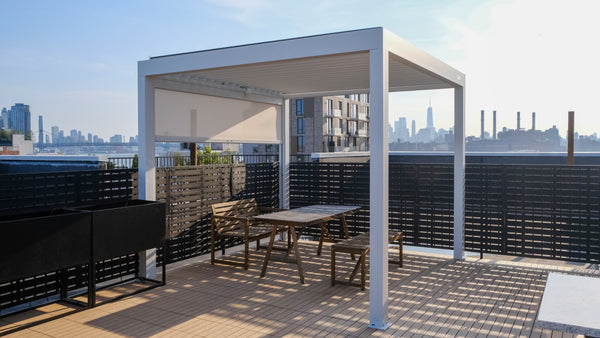 Louvered pergola install