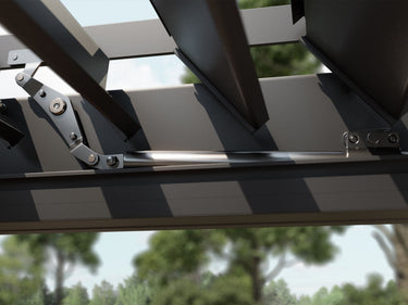 Motor for a PERGOLUX Skydance pergola up close