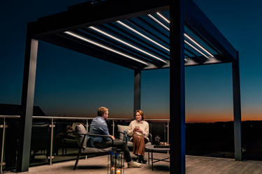 nighttime pergola