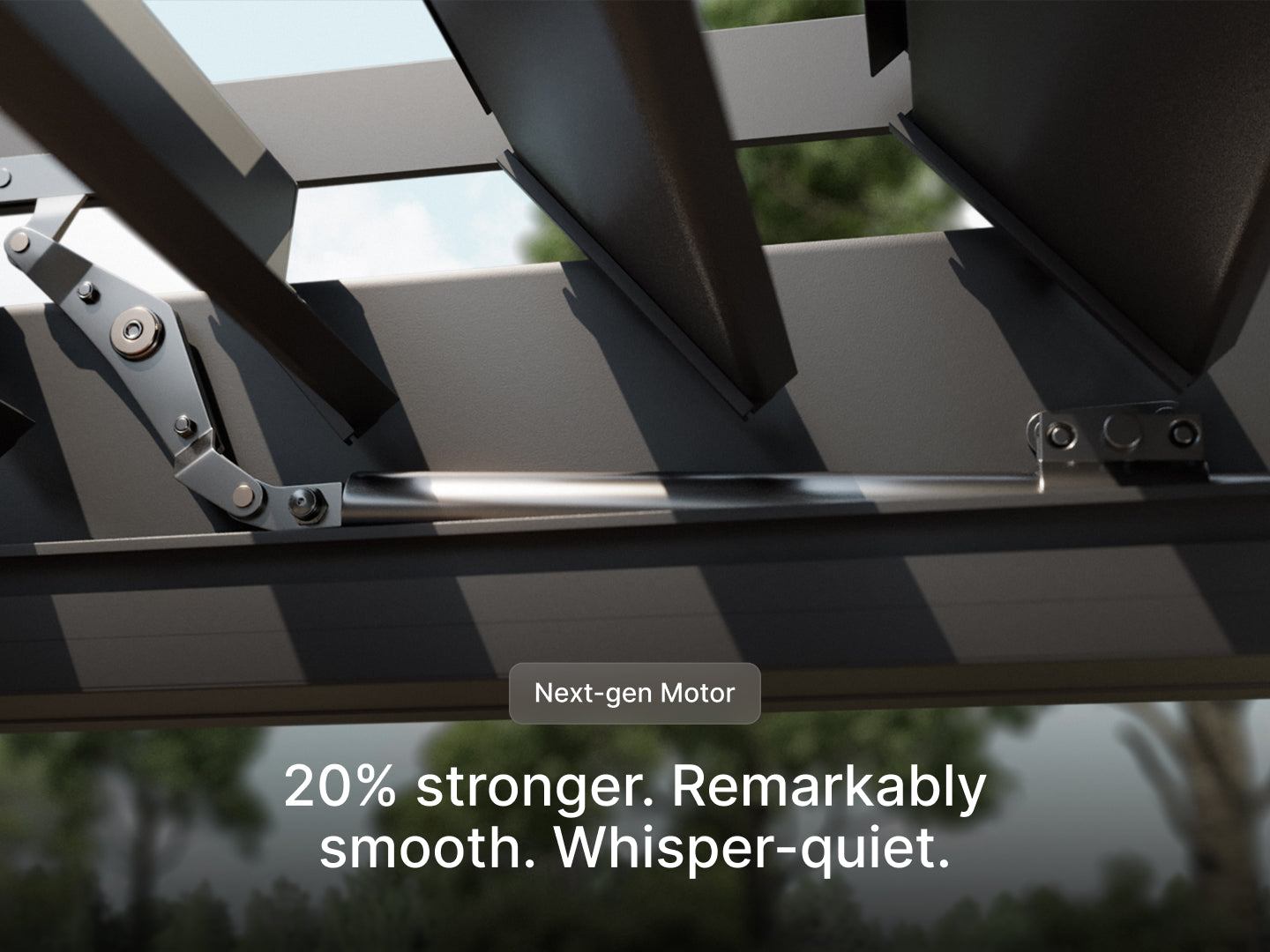 Luxury Motorized Pergola with LED Louvers | Skydance S3 | PERGOLUX