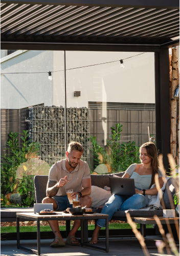 couple under pergola