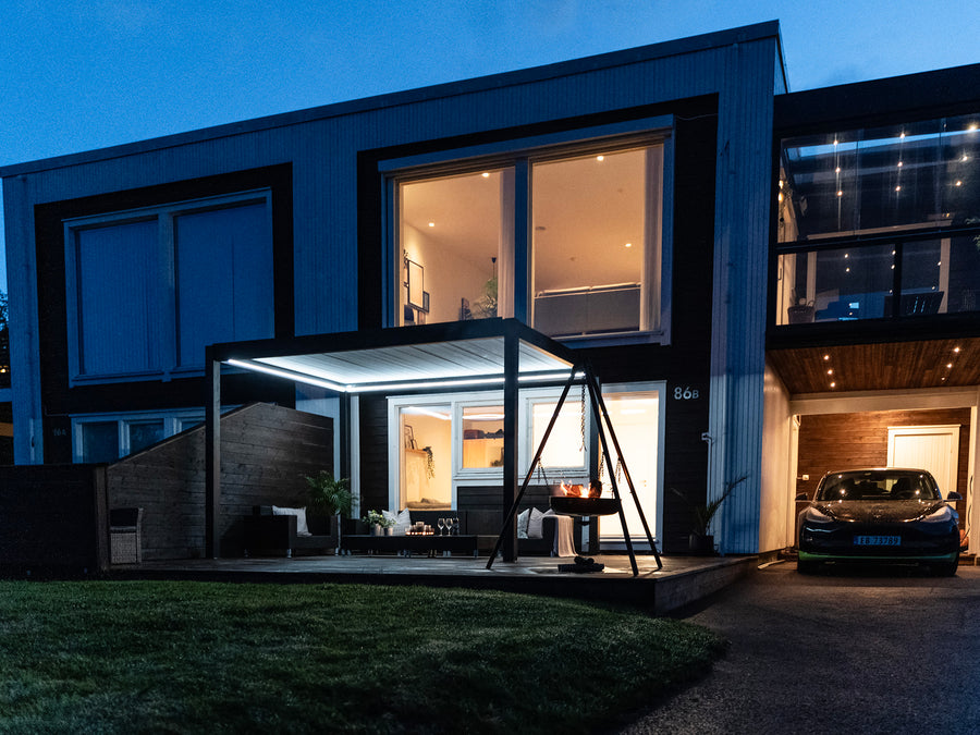 PERGOLUX Pergola 'Sundream' metal pergola with roof & sides, ideal