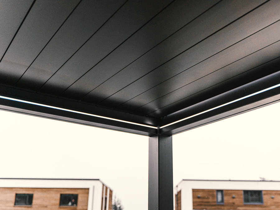 PERGOLUX Pergola 'Sundream' metal pergola with roof & sides, ideal