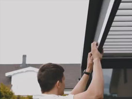 family using pergola, screen, and heater
