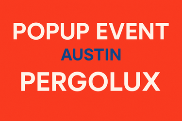 remove gold square next to PERGOLUX, center PERGOLUX, and change AUSTIN text to Blue