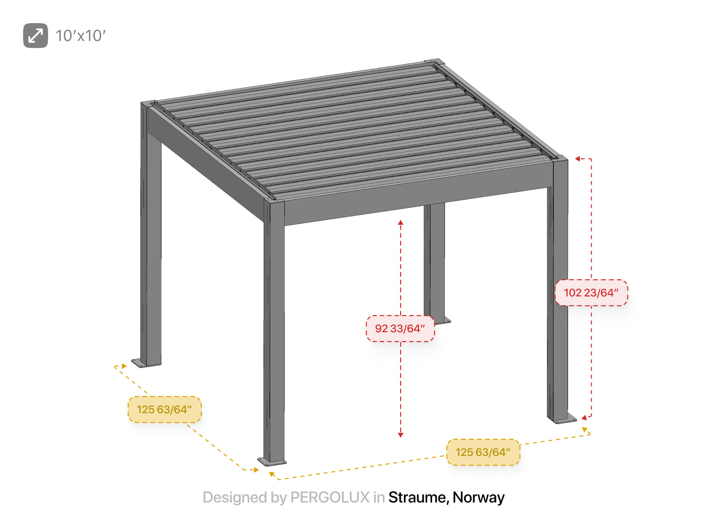 Luxury Motorized Pergola with LED Louvers | Skydance S3 | PERGOLUX